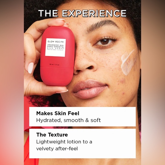 GLOW RECIPE | Strawberry BHA Pore-Smooth Blur Drops 30mL - Picture 5 of 6